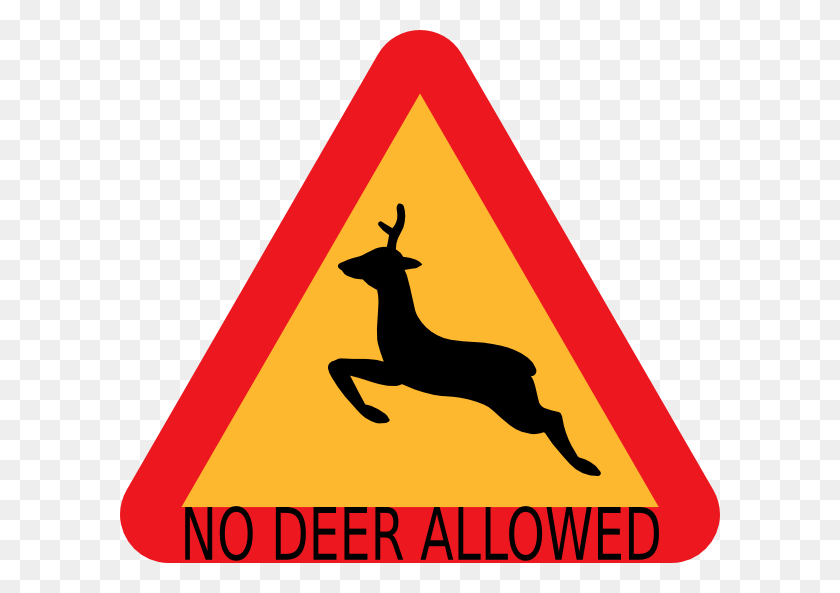 600x533 No Deer Allowed Sign Clip Art - Not Allowed Clipart