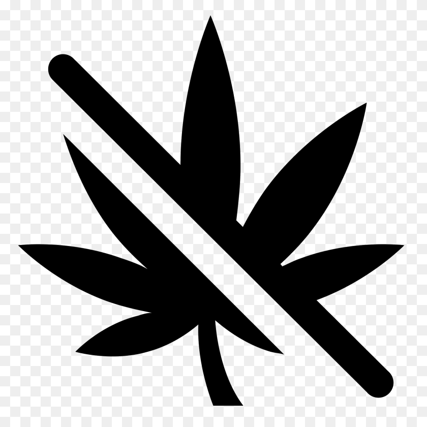 1600x1600 No Drugs Icon - Marijuana Plant PNG