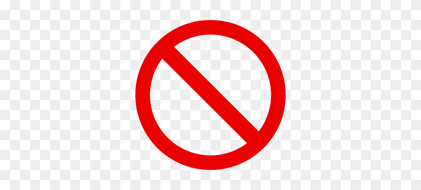 320x320 Знак Запрета На Вход Emojidex - Emoji Clipart Transparent