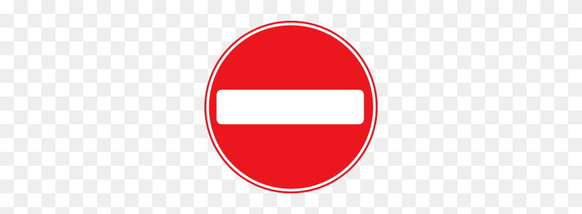 250x250 No Entry Stop Sign Clip Art - Sign Clipart