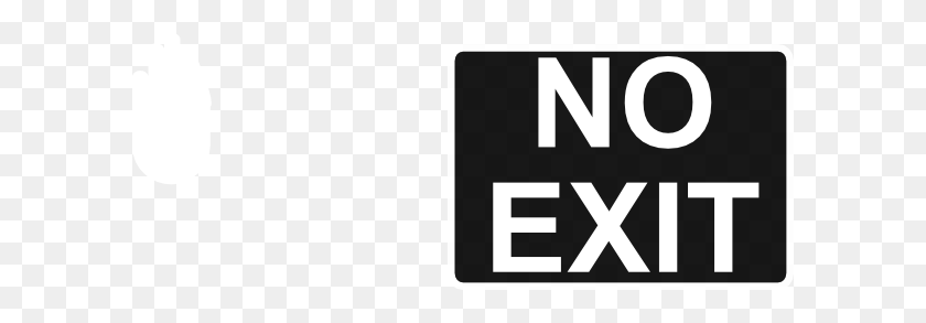 600x233 No Exit Sign Clip Art Free Vector - Exit Clipart