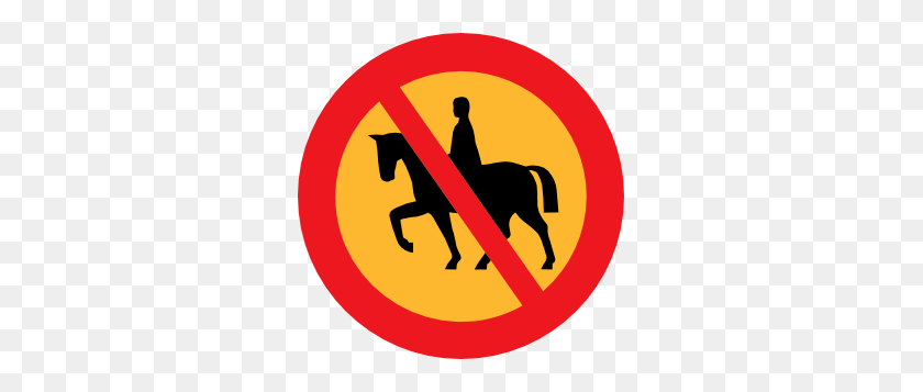 297x297 No Horse Riding Sign Clip Art Free Vector - Horse Clipart Transparent