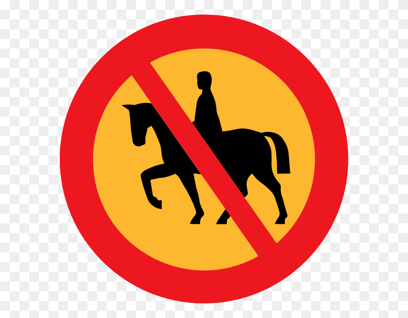 594x595 No Horse Riding Sign Clip Art Free Vector - Jupiter Clipart
