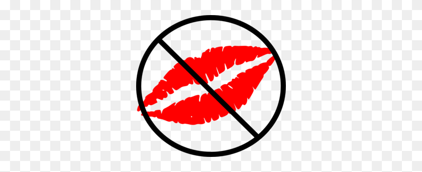 298x282 No Kiss Zone Clip Art - Kiss Clipart Free