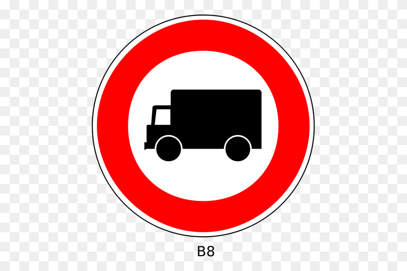 461x500 No Lorries Traffic Order Sign Vector Illustration - Traffic Jam Clipart