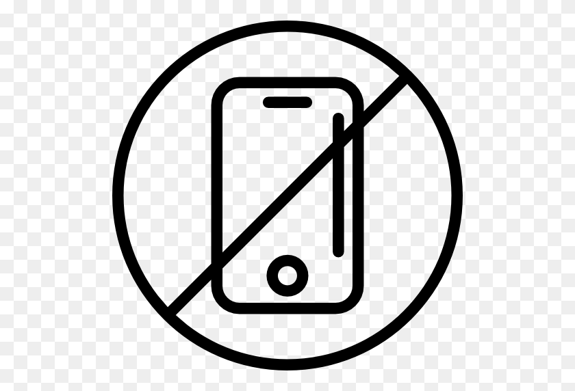 512x512 No Se Permite El Teléfono Móvil - No Se Permite Png