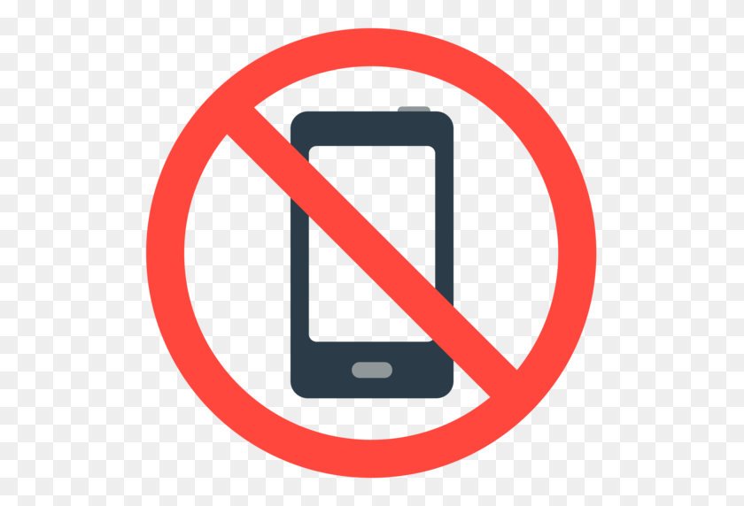 512x512 No Mobile Phones Emoji - Prohibido PNG