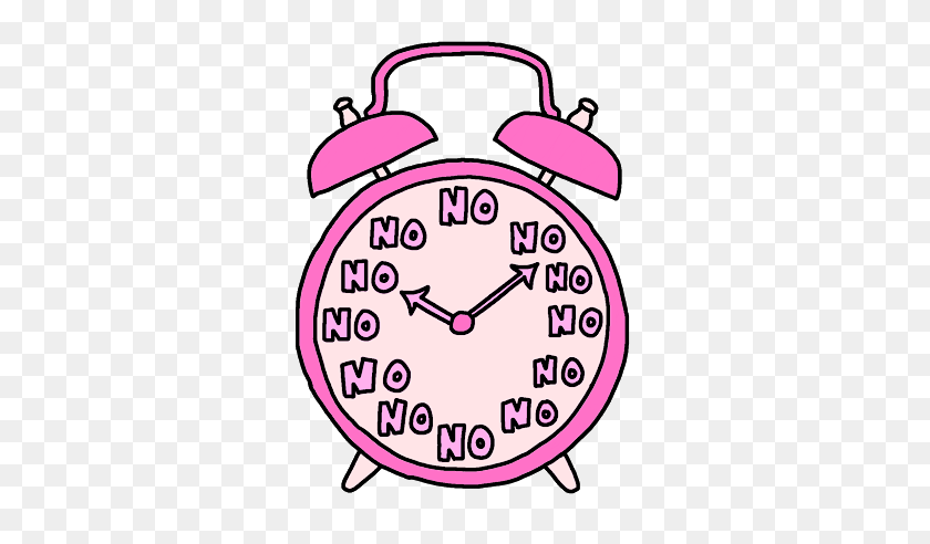 340x432 No Nono Nope Nop Clock Reloj Tumblr Pink Rosa Hora Hour - Нет Клипарт