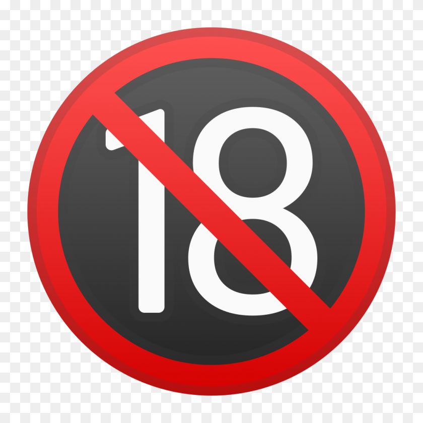 1024x1024 No One Under Eighteen Icon Noto Emoji Symbols Iconset Google - No Symbol PNG
