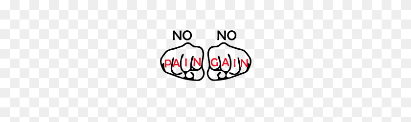 190x190 No Pain No Gain - Fists PNG