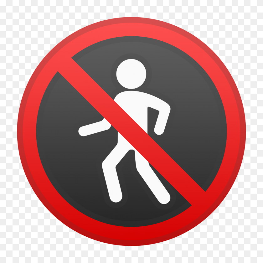 1024x1024 No Pedestrians Icon Noto Emoji Symbols Iconset Google - No Symbol PNG