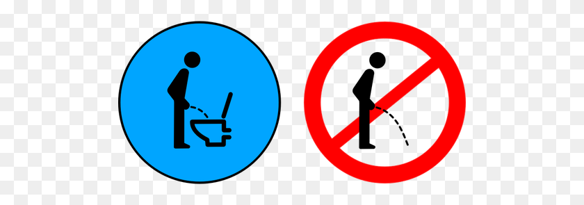 500x235 No Peeing On The Floor Sign Vector Clip Art - Risk Clipart