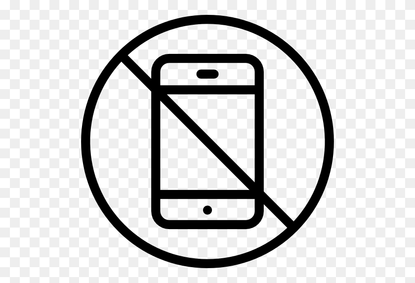 512x512 Нет Телефона, Запрещено, Нет Мобильного Телефона, Нет Телефонов, Нет Сотового Телефона - Запрещено Png