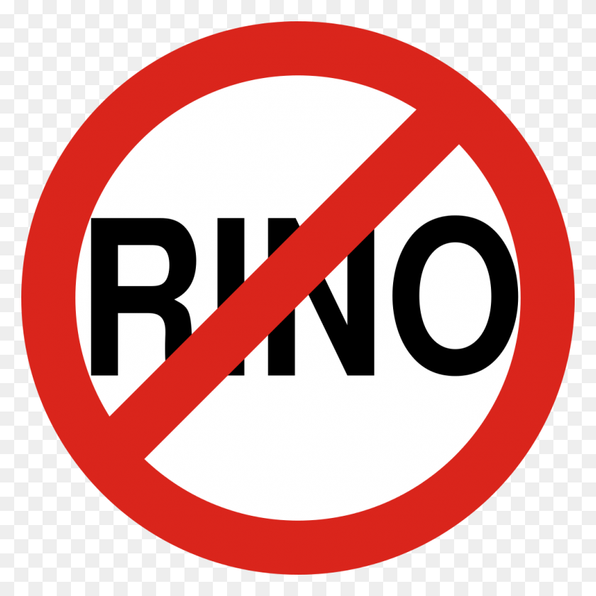1024x1024 No Rino - Not Allowed Sign PNG