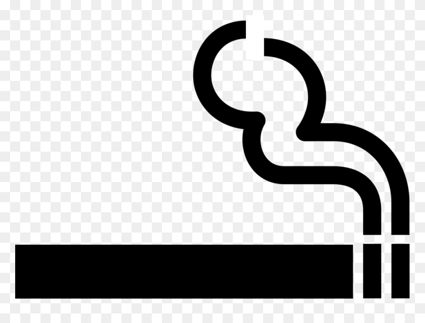 958x712 No Smoking Free Stock Photo Illustration Of A Black And White - Smoke Clipart PNG