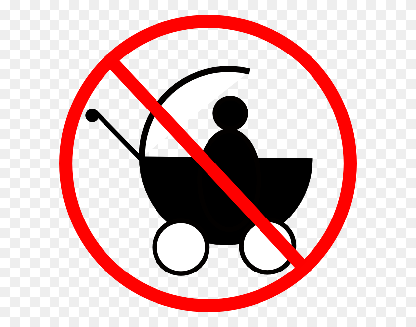 600x600 No Strollers Allowed Clip Art - Not Allowed Clipart