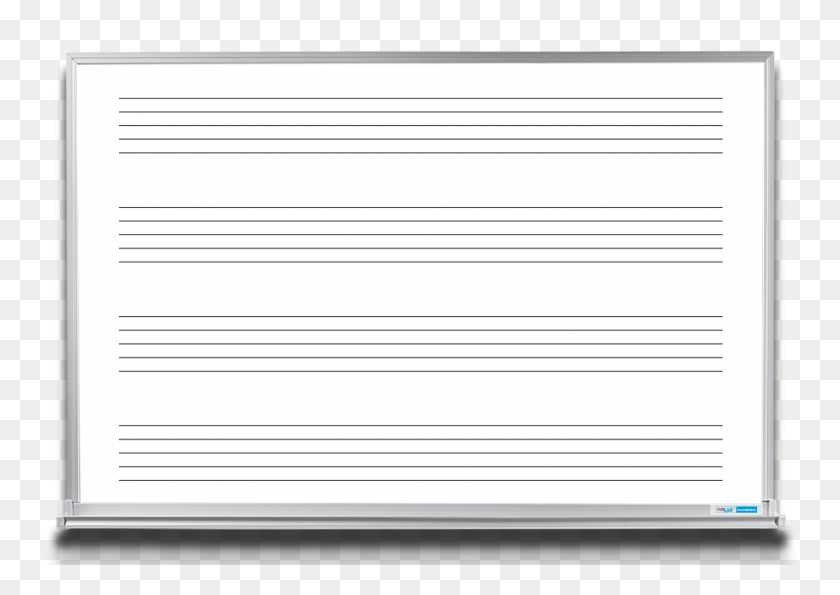1000x686 Non Magnetic Whiteboard, Music Staff Lines, Narrow Aluminum Frame - Music Staff PNG
