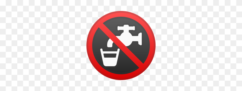 256x256 Non Potable Water Icon Noto Emoji Symbols Iconset Google - Water Emoji PNG