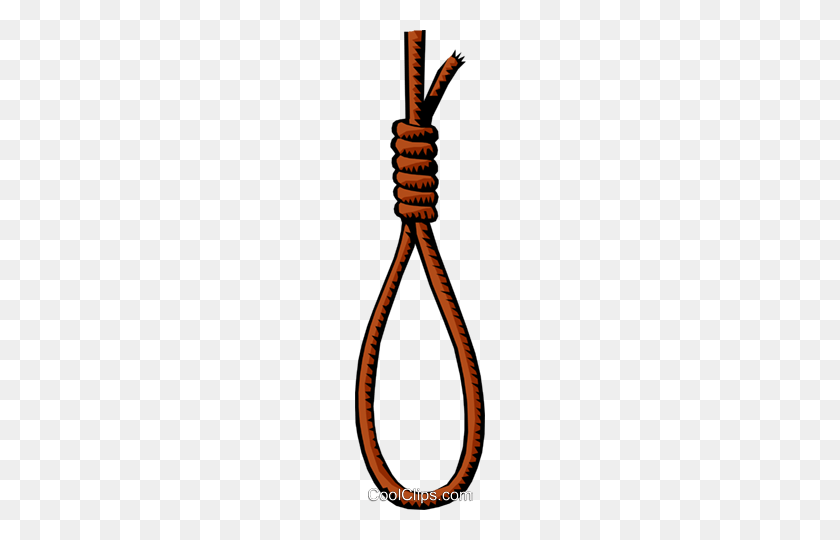 130x480 Noose Royalty Free Vector Clipart Illustration - Noose Png