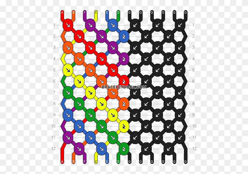 506x528 Normal Friendship Bracelet Pattern - Pattern PNG