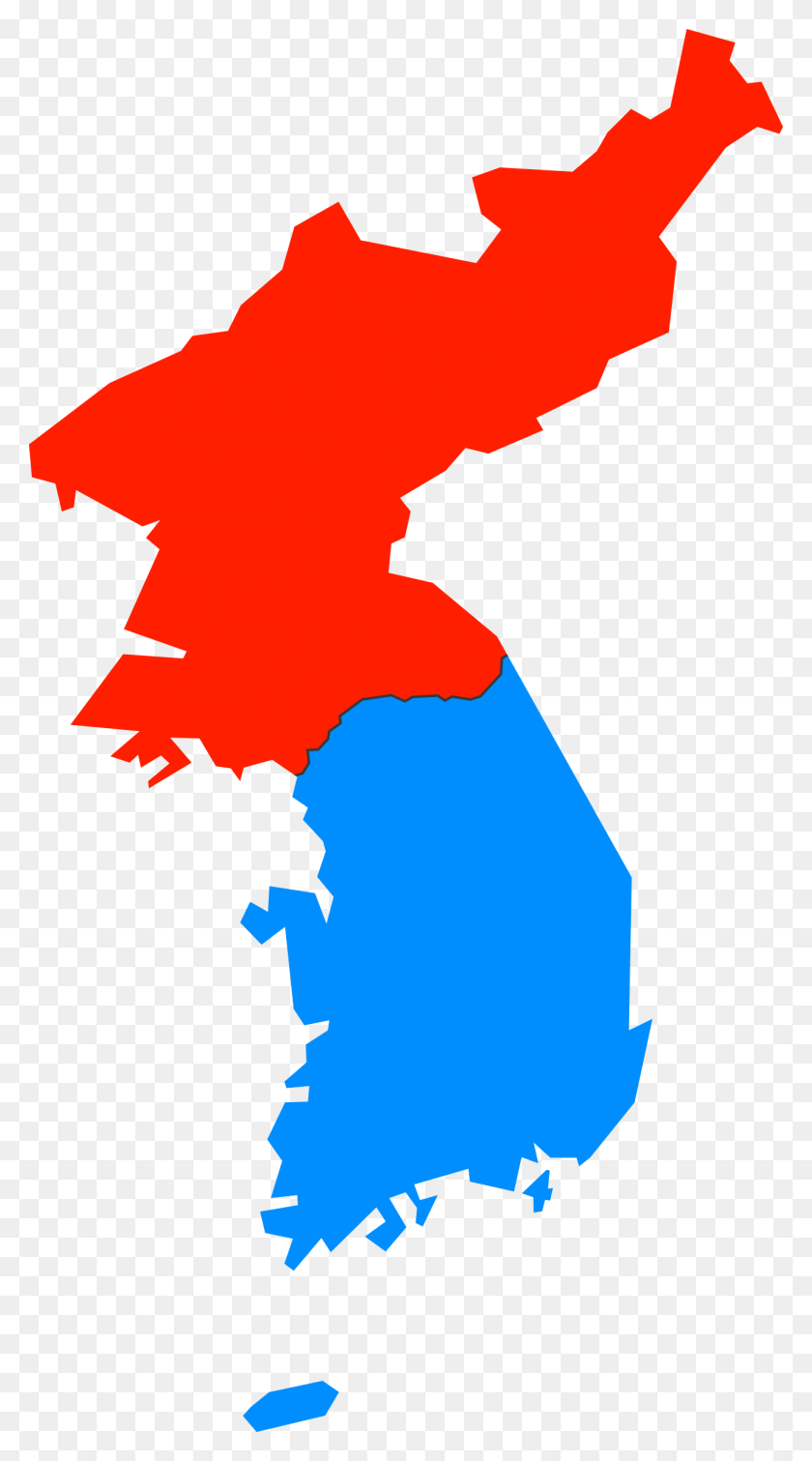 1290x2400 North And South Korea Simple Map Icons Png - South Korea Flag PNG