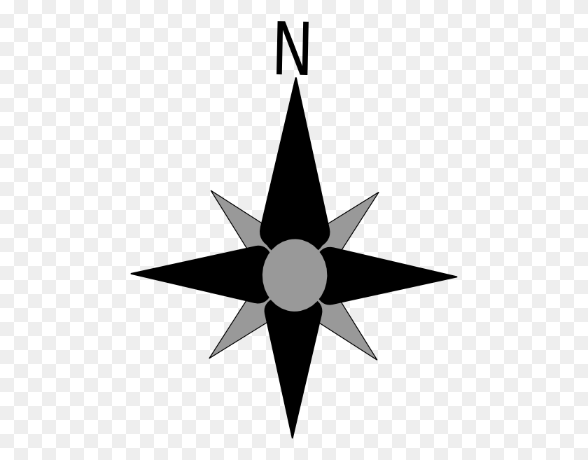 468x597 Полярная Звезда Клипарт Черный И Белый - Полярная Звезда Клипарт