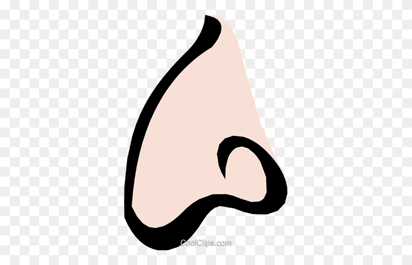 333x480 Nose Royalty Free Vector Clip Art Illustration - Nose Clipart PNG