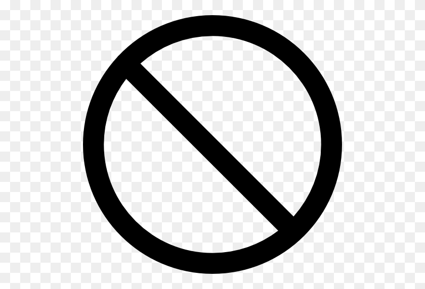 512x512 Not Allowed Symbol - Not Allowed Sign PNG