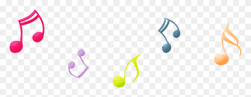 2265x776 Notas Musicales Colores Png Png Image - Notas Musicales PNG