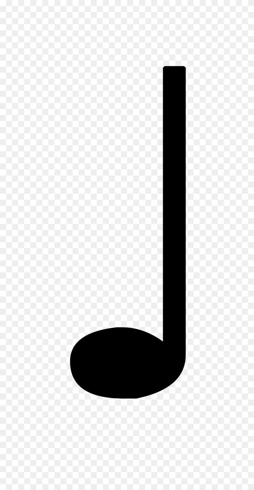 1000x2000 Note Crotchet - White Music Note PNG