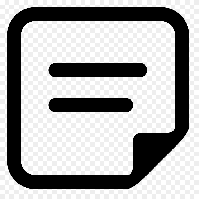 1600x1600 Note Icon - Piece Of Paper PNG