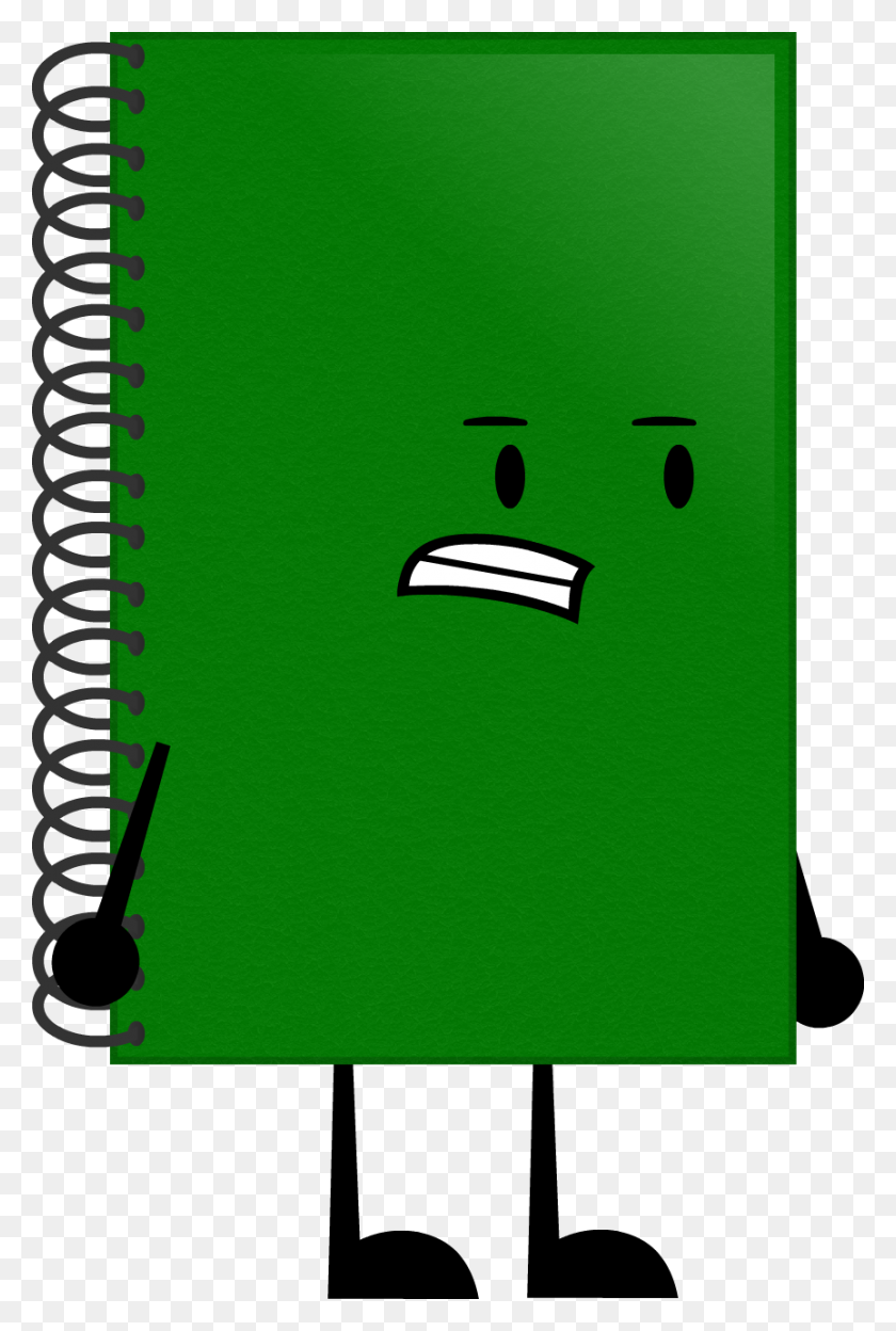 864x1317 Notebook Clipart Green Notebook - Notebook And Pencil Clipart