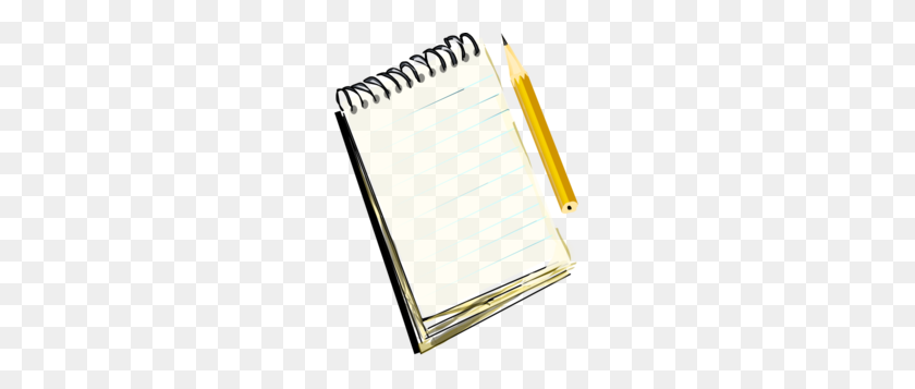 225x297 Notebook Kint Clip Art - Notebook And Pencil Clipart