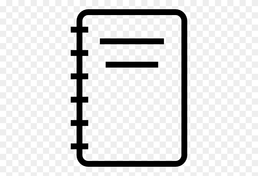 512x512 Notebook Outline - Notebook PNG