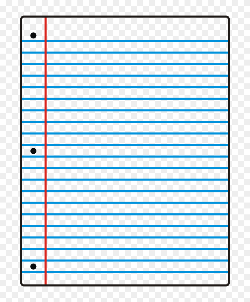 817x1000 Notebook Paper Clip Art - Notebook Paper Clipart Background