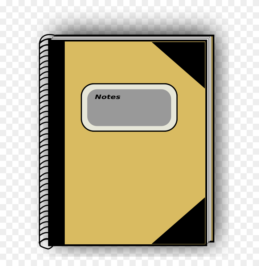 647x800 Notepad Clip Art - Notebook And Pencil Clipart