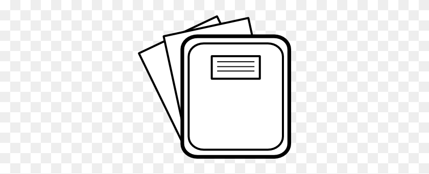 300x281 Notepad Clipart Black And White Clip Art Images - Memo Clipart