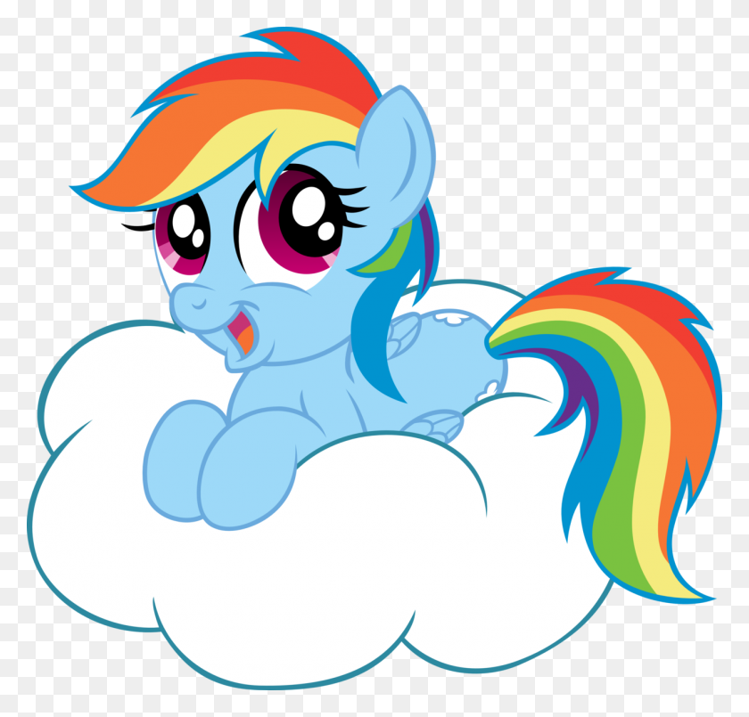 1280x1224 Nada Como Enfriarse En Una Nube My Little Pony La Amistad Es - Pony Png