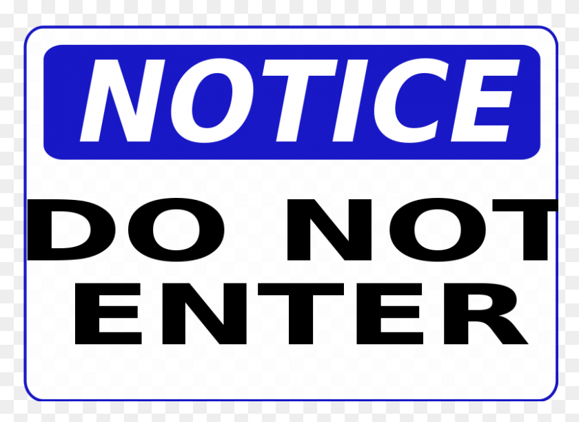 800x567 Notice - Do Not Enter Clip Art