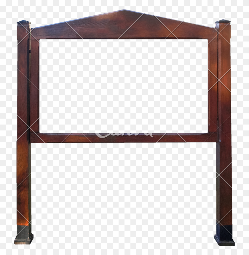 745x800 Notice Board - Wooden Board PNG
