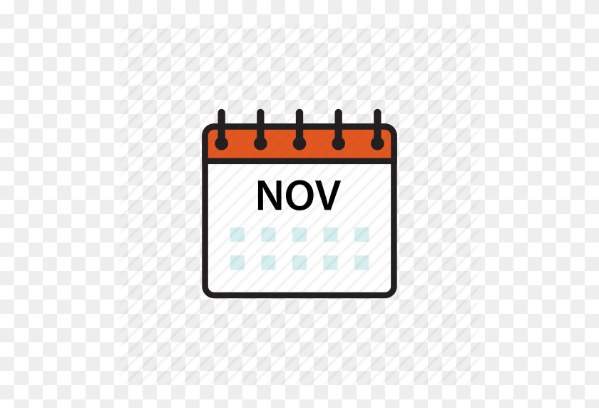512x512 Значок Календаря На Ноябрь - Календарь На Сентябрь Клипарт
