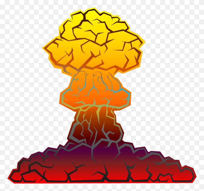 1097x1024 Nuclear Explosion Png - Cartoon Explosion PNG