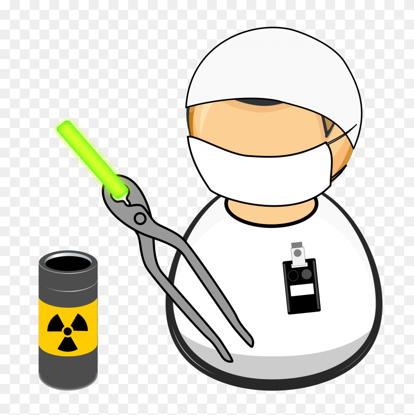 2390x2400 Nuclear Facility Worker Vector Clipart Image - Nuclear Clipart