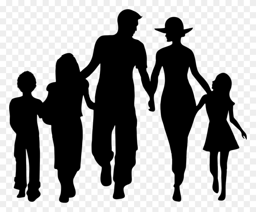 919x750 Nuclear Family Silhouette Art Download - Nuclear Clipart