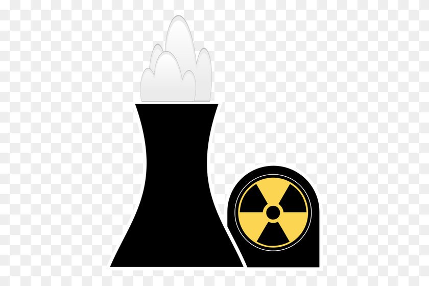 425x500 Imágenes Prediseñadas De Planta Nuclear Negro Y Amarillo - Clipart Radiactivo
