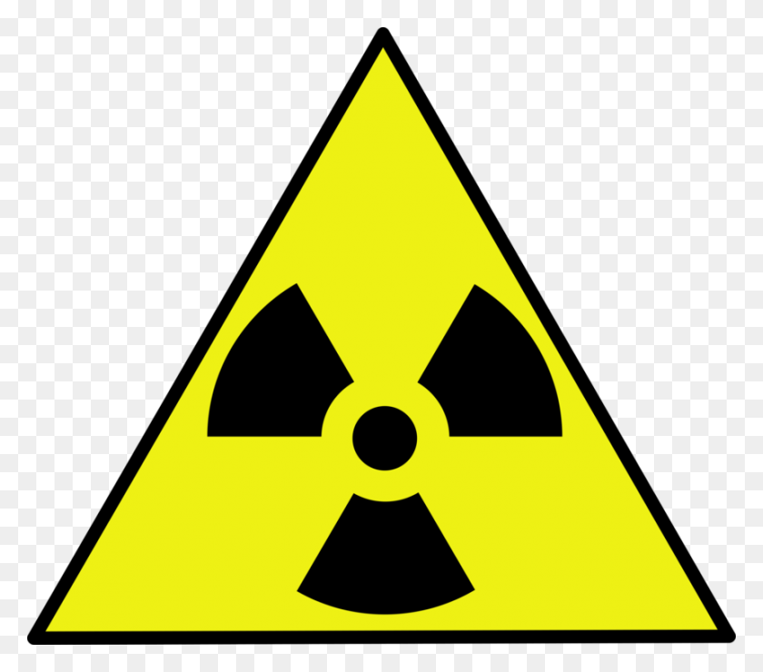 860x750 La Energía Nuclear De La Desintegración Radiactiva Señal De Advertencia Símbolo De Peligro - La Radiación Símbolo De Imágenes Prediseñadas