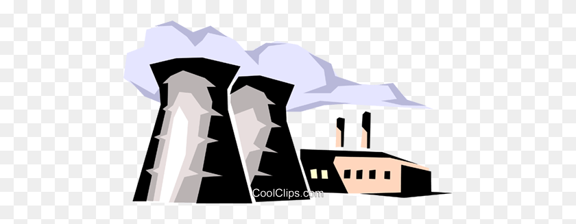 480x267 Nuclear Power Station Royalty Free Vector Clip Art Illustration - Power Plant Clipart