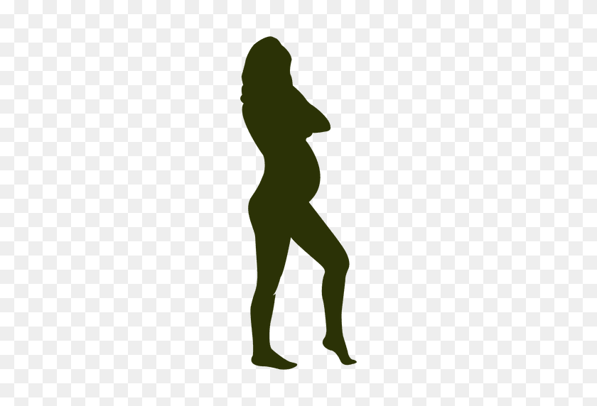 512x512 Nudy Pregnant Woman Silhouette - Pregnant Woman PNG
