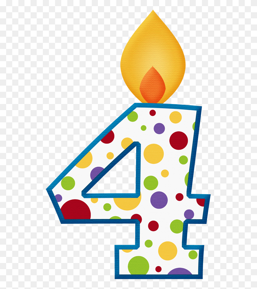 543x885 Number Birthday, Happy Birthday - Number 4 Clipart