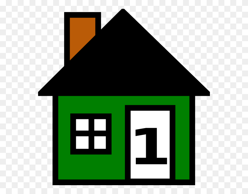 582x600 Номер Зеленый Дом Png Картинки Для Интернета - Дом Клипарт Png
